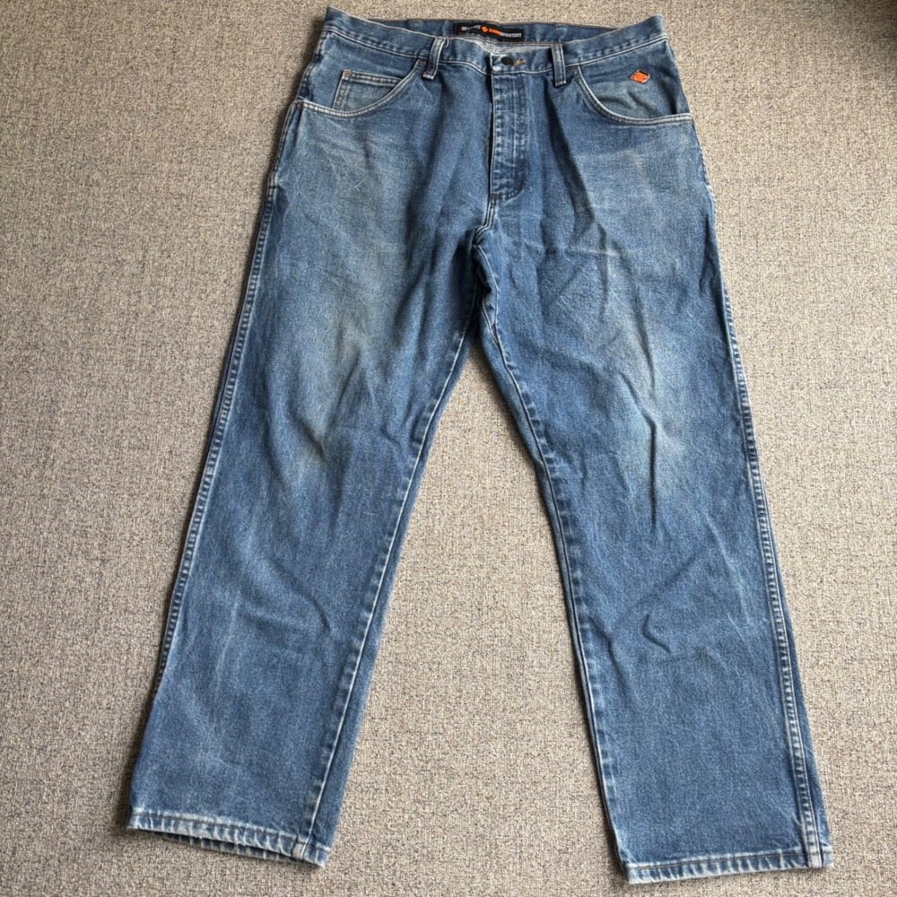 Wrangler Jeans Mens 36x30 Blue‎ FR Flame Resistant Relaxed Fit Denim FR31MWZ